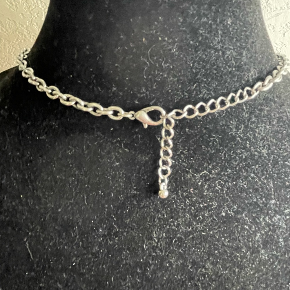 Dfl VIMCI Turquoise, Silver Tone, C.Z. Diamonds Cross Necklace, Earring Set - Picture 11 of 16